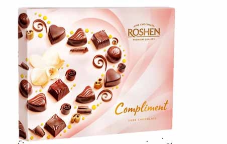  Набор конфет Комплимент (COMPLIMENT) 145 г (8 шт), Рошен, ROSHEN - 18542