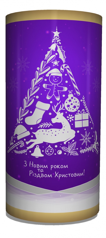 2026 Новорічний святковий тубус "Ялинка" (360 грам) - 19761