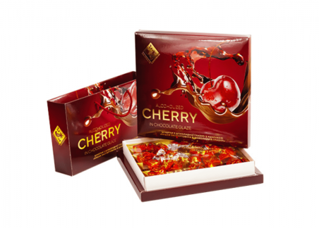 Цукерки Вишня заспиртована в шоколадній глазурі (205 г) (пакет), Житомирські ласощі - 19803