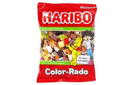 Цукерки Haribo желейні Color-Rado, (100*10г /6шт)  - 19599