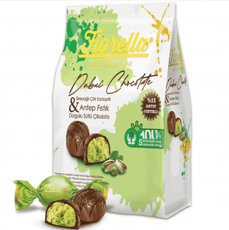 Цукерки Dubai Chocolate Дубайський шоколад з фісташкою (500 г), Fiorella - 19789