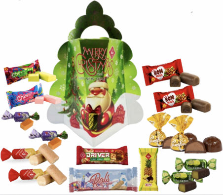 2026 Набір новорічний ЯЛИНКА САНТИ (258 г), Житомирські ласощі - 19798