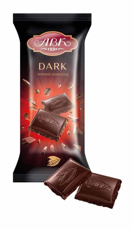 Шоколад чорний 57% какао (90 г), АВК - 18357