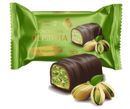 Цукерки Шоколадна перлина з фісташкою (1 кг), Житомирські ласощі - 19807